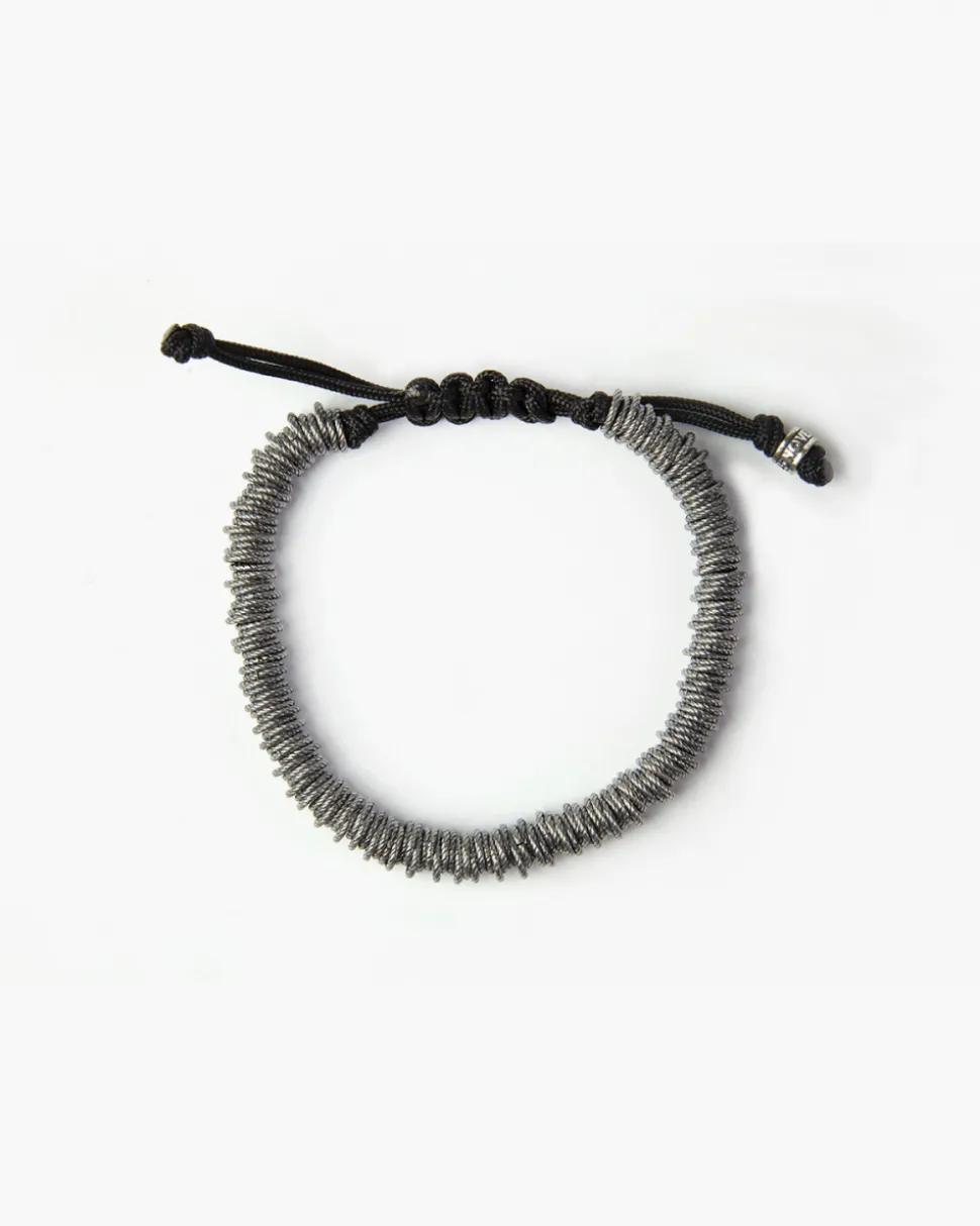 BRACCIALE CORDA MAGLINE TORCHON IN ARGENTO
