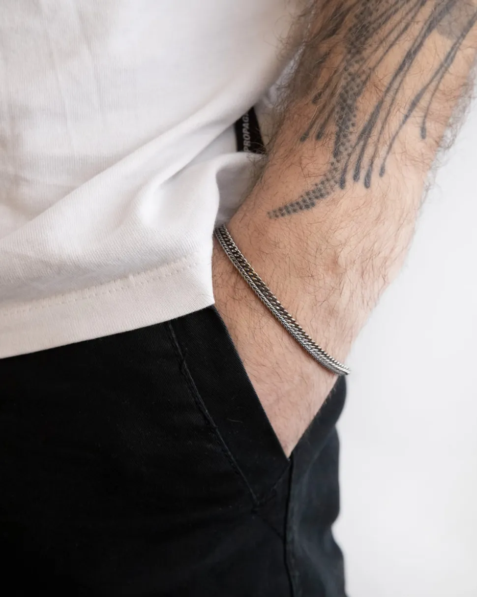 BRACCIALE DUE FILI GRUMETTA E CODA DI VOLPE