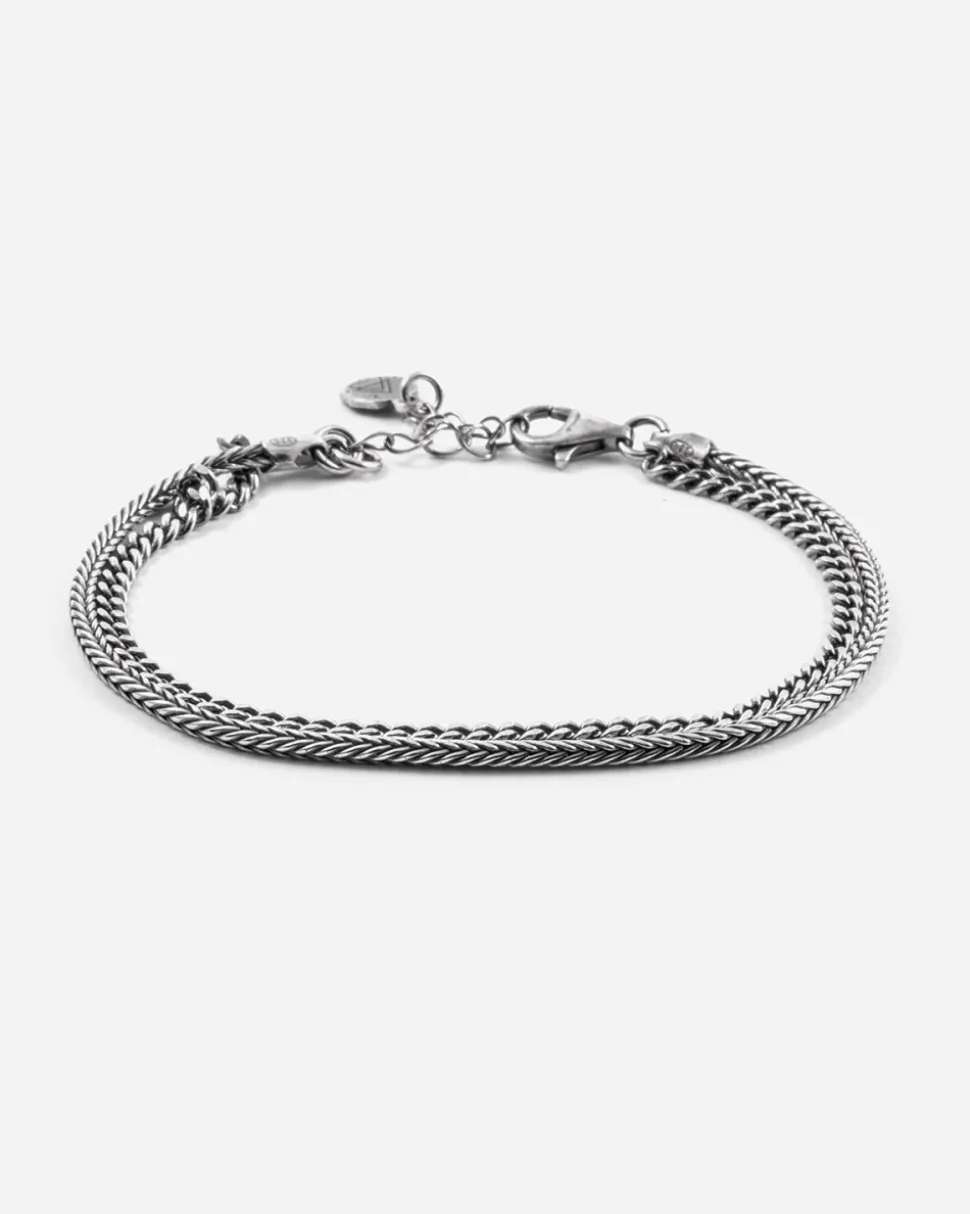 BRACCIALE DUE FILI GRUMETTA E CODA DI VOLPE