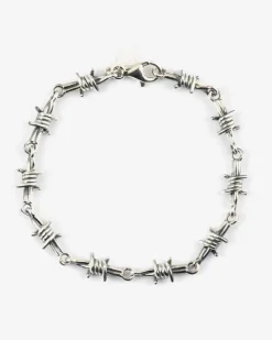 BRACCIALE FILO SPINATO IN ARGENTO