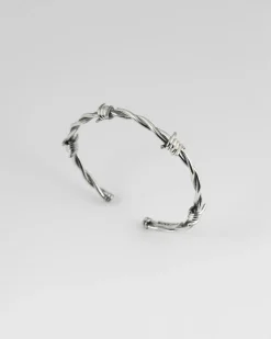 BRACCIALE FILO SPINATO IN ARGENTO