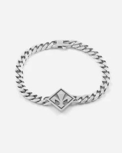 BRACCIALE GRUMETTA CON GIGLIO FIORENTINA IN ARGENTO