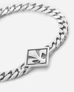 BRACCIALE GRUMETTA CON GIGLIO FIORENTINA IN ARGENTO