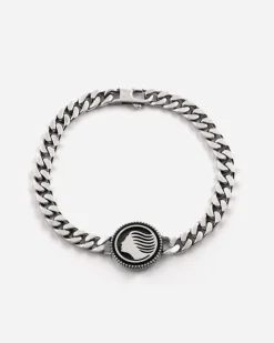 BRACCIALE GRUMETTA CON LOGO DEA ATALANTA IN ARGENTO