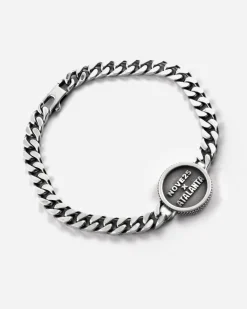 BRACCIALE GRUMETTA CON LOGO DEA ATALANTA IN ARGENTO