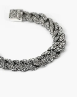 BRACCIALE GRUMETTA FOGLIE IN ARGENTO
