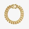 BRACCIALE GRUMETTA OVALE H120 PLACCATO ORO CON BRILLANTI