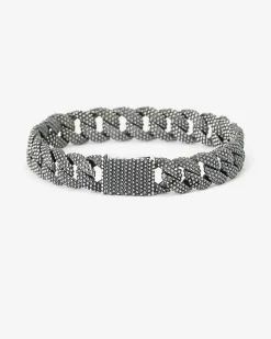 BRACCIALE GRUMETTA PICCOLA PUNTINATA IN ARGENTO