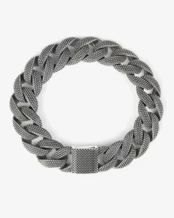 BRACCIALE GRUMETTA PUNTINATA IN ARGENTO