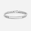 BRACCIALE GRUMETTA QUADRATA CON TARGA FILO 200 IN ARGENTO