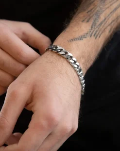 BRACCIALE GRUMETTA QUADRATA FILO 300 IN ARGENTO