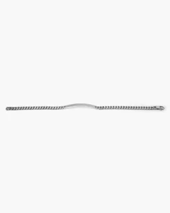 BRACCIALE GRUMETTA QUADRATA CON TARGA FILO 150 IN ARGENTO