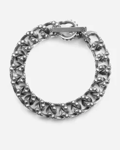 BRACCIALE GRUMETTA SKULL LEGACY CON TESCHI IN ARGENTO