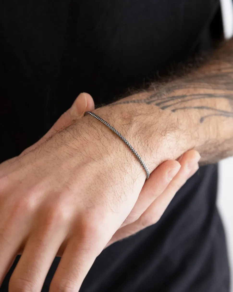 BRACCIALE IN ARGENTO CODA DI VOLPE