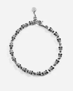 BRACCIALE IN ARGENTO CON TESCHI OSSUARY