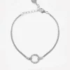 BRACCIALE IN ARGENTO DOUBLE BRIGHT BOND CON BRILLANTI