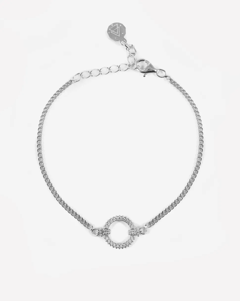 BRACCIALE IN ARGENTO DOUBLE BRIGHT BOND CON BRILLANTI