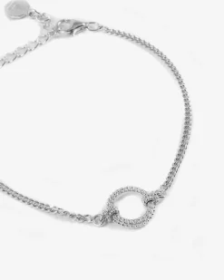 BRACCIALE IN ARGENTO DOUBLE BRIGHT BOND CON BRILLANTI