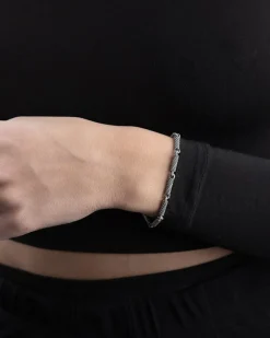 BRACCIALE IN ARGENTO ROLLER PUNTINATI