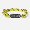 BRACCIALE IN CORDA GIALLA CON TARGA PROPAGANDA W/ NOVE25 IN ARGENTO