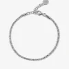 BRACCIALE LUCE IN ARGENTO RODIATO