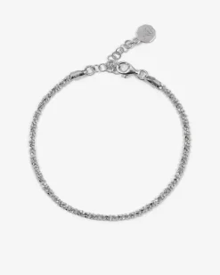 BRACCIALE LUCE IN ARGENTO RODIATO