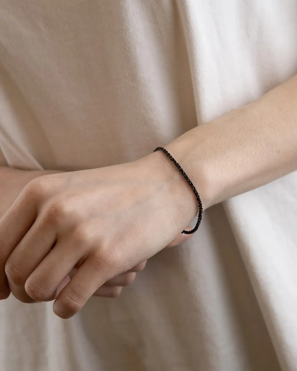 BRACCIALE LUCE IN ARGENTO PLACCATO RUTENIO