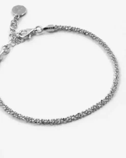 BRACCIALE LUCE IN ARGENTO RODIATO