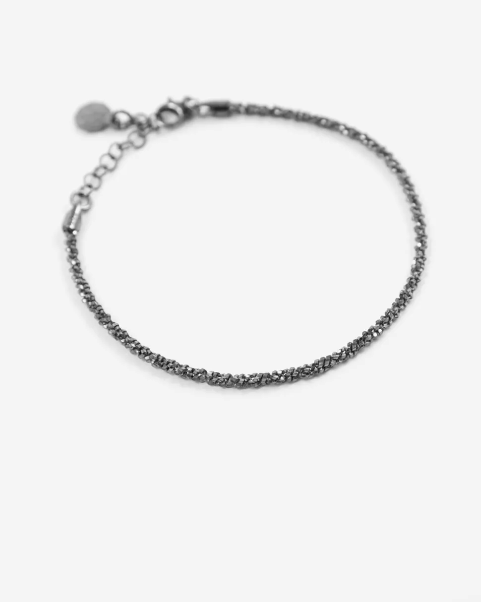 BRACCIALE LUCE IN ARGENTO PLACCATO RUTENIO