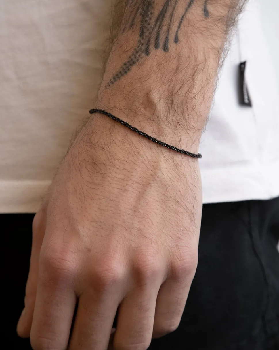 BRACCIALE LUCE IN ARGENTO PLACCATO RUTENIO