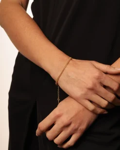 BRACCIALE MAGLIA GRANCHIO PLACCATO ORO