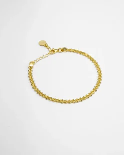BRACCIALE MAGLIA GRANCHIO PLACCATO ORO