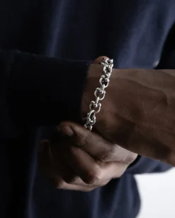 BRACCIALE MODULO PIERCING IN ARGENTO
