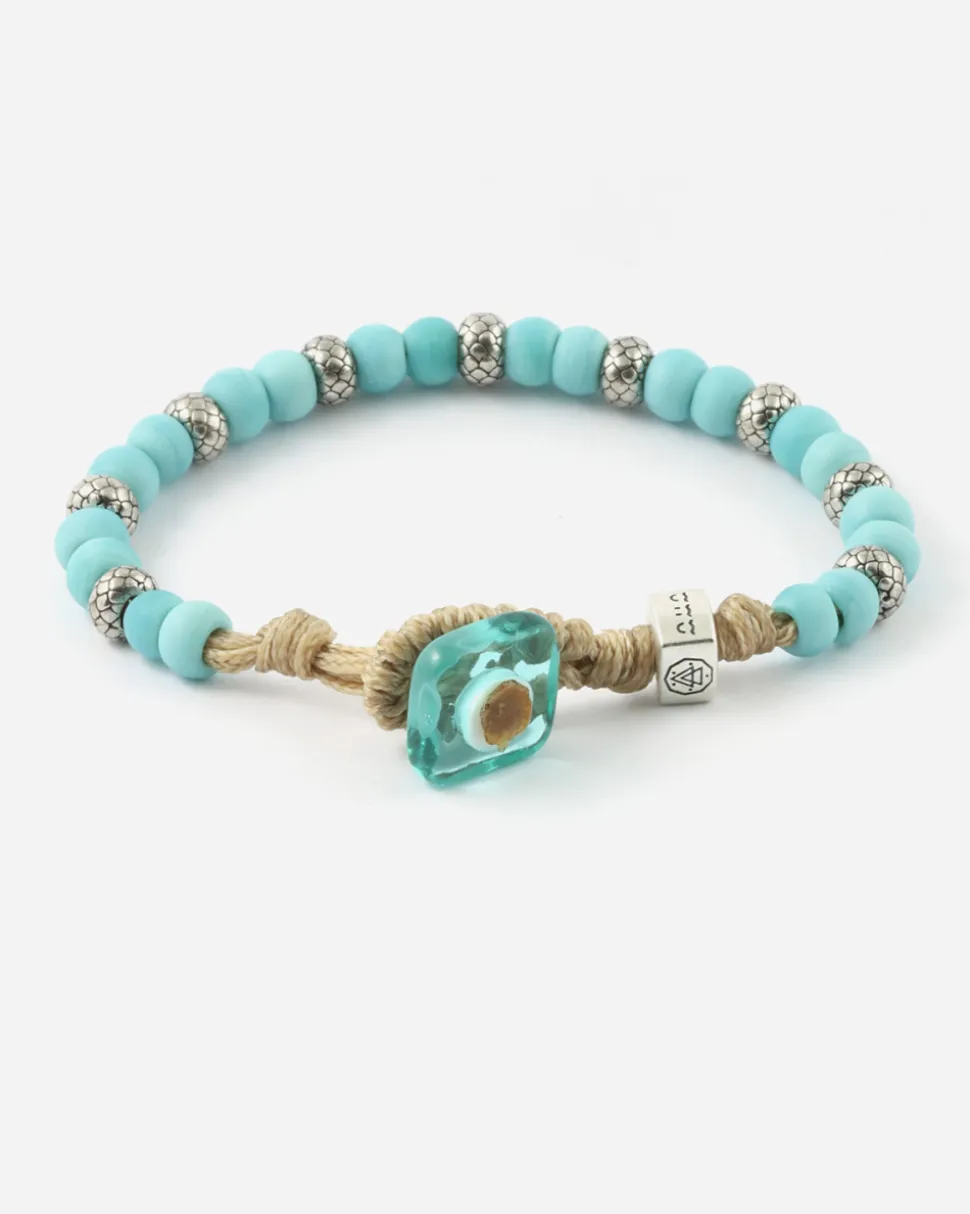 BRACCIALE OASI IN ARGENTO CON PIETRE TURCHESI AUA WITH NOVE25
