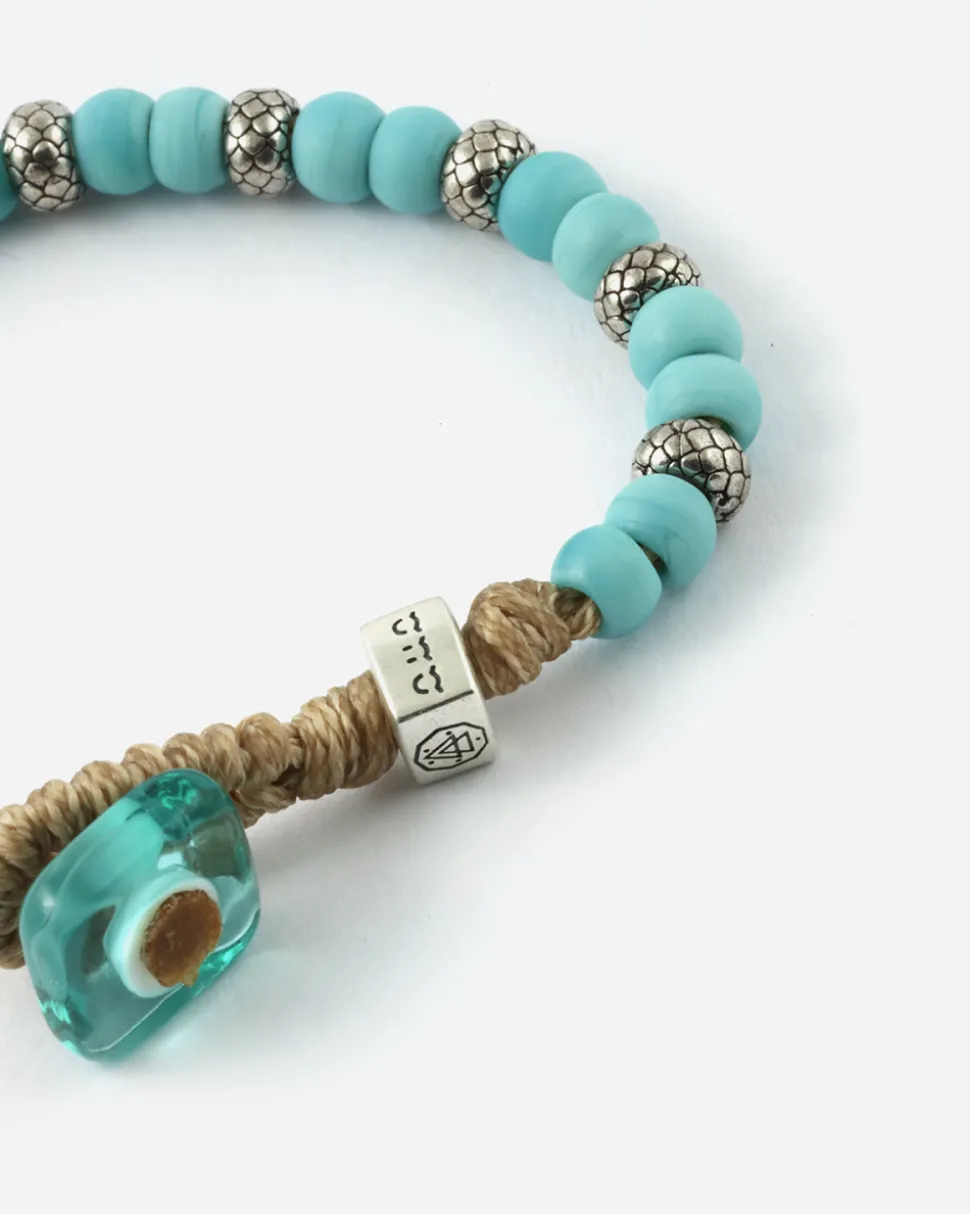 BRACCIALE OASI IN ARGENTO CON PIETRE TURCHESI AUA WITH NOVE25