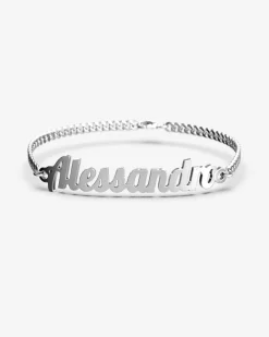 BRACCIALE PERSONALIZZABILE CON NOME TRAFORO CON GRUMETTA
