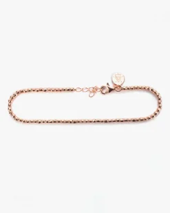 BRACCIALE PLACCATO ORO ROSA DISCO 300
