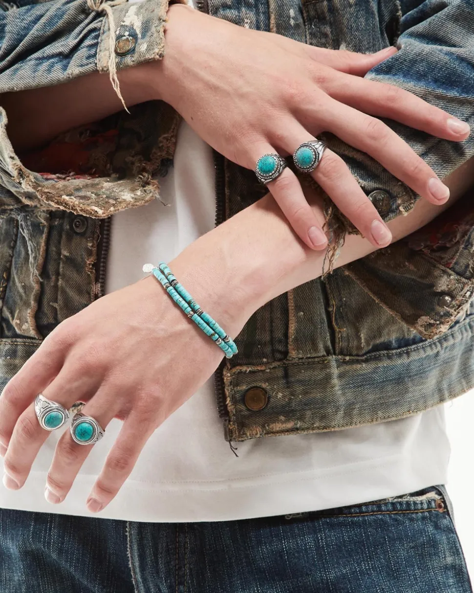 BRACCIALE SKY STONE CON PIETRE COLOR TURCHESE