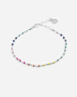 BRACCIALE SMALTO MULTICOLOR IN ARGENTO