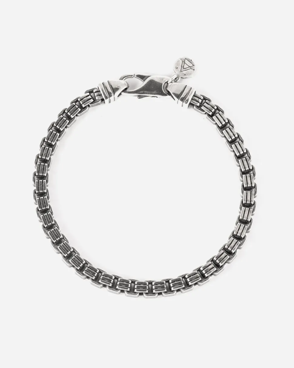 BRACCIALE VENEZIANA RIGATA IN ARGENTO
