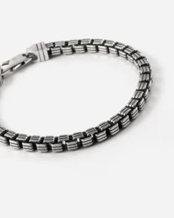BRACCIALE VENEZIANA RIGATA IN ARGENTO