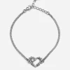 BRACCIALE WHITE TARGET CON CUORE FILO SPINATO E BRILLANTE