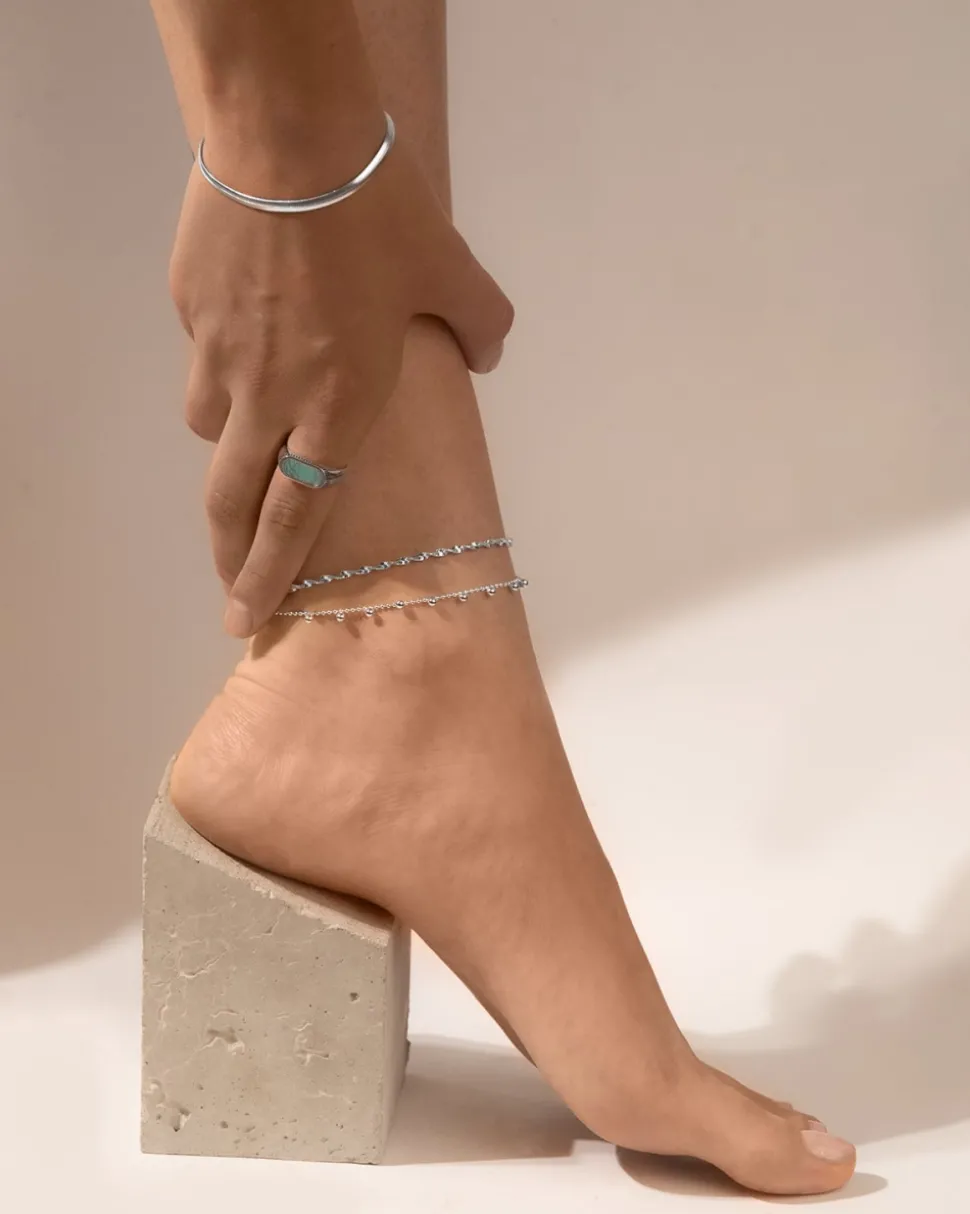 CAVIGLIERA SFERE E PALLINE PENDENTI IN ARGENTO