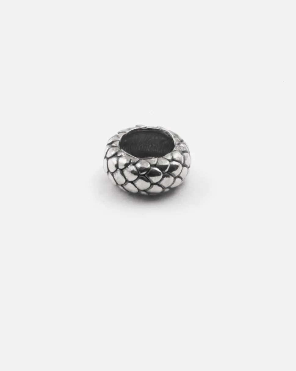 CHARM DISTANZIATORE SQUAMATO IN ARGENTO