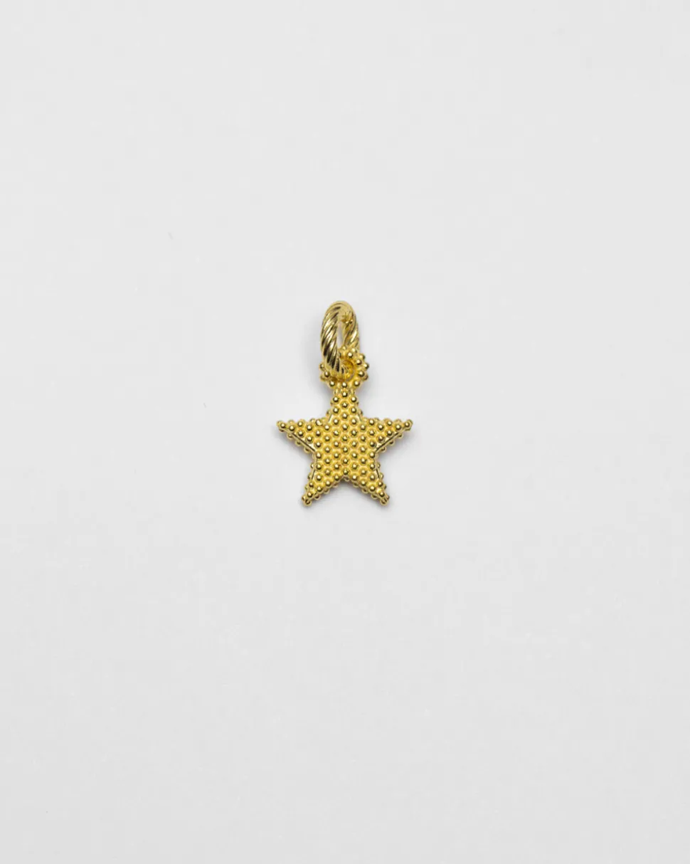 CIONDOLO CHARM STELLA PUNTINATA PLACCATO ORO