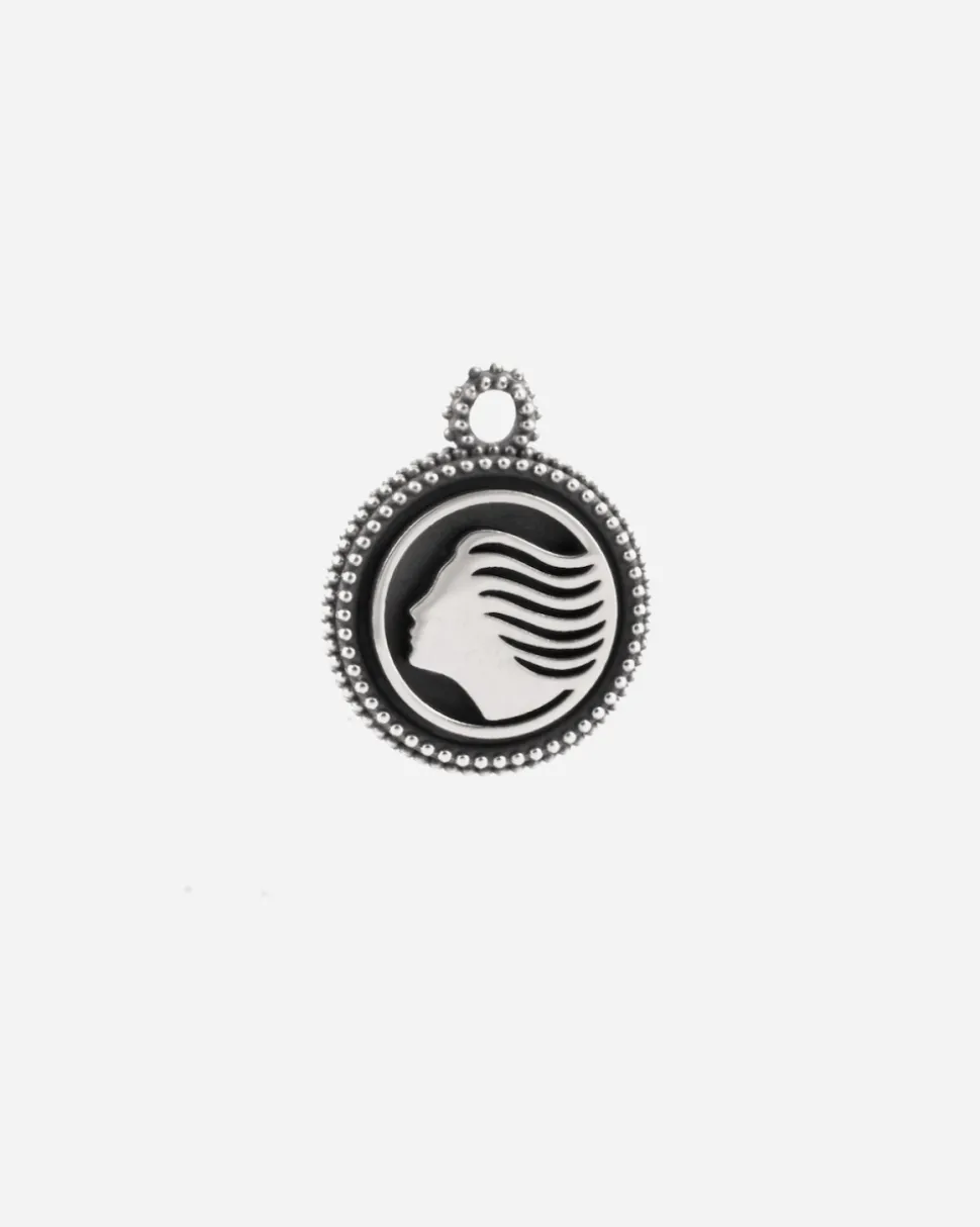CIONDOLO CON LOGO DEA ATALANTA IN ARGENTO