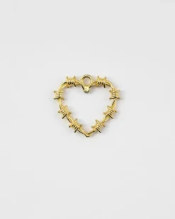 CIONDOLO CUORE FILO SPINATO GOLDEN