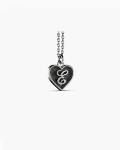 CIONDOLO CUORE LISCIO CON LETTERA INIZIALE PERSONALIZZABILE