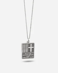 CIONDOLO LOGO 1899 AC MILAN 125 ANNIVERSARIO IN ARGENTO