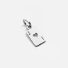CIONDOLO MINI CHARM CARTA ASSO DI CUORI IN ARGENTO
